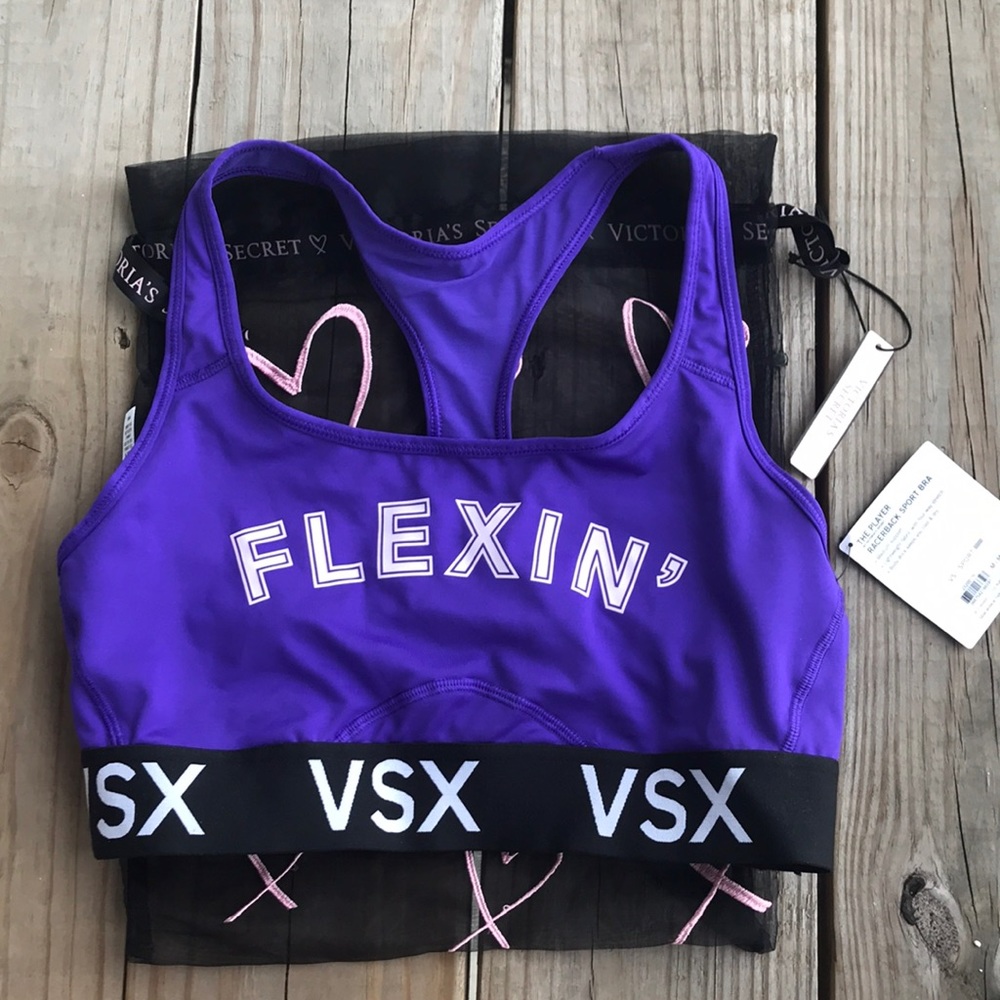 NEW VSX SPORTS BRA SIZE M, and mesh lingerie bag